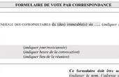 Formulaire de vote par correspondance